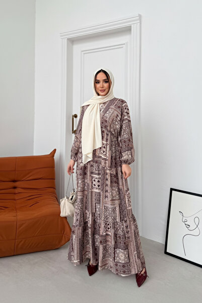 Kirazca Butik Women's Bohemian Ethnic Patterned Layered Maxi Dress – Balloon ...