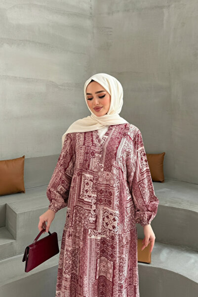 Kirazca Butik Women's Bohemian Ethnic Patterned Layered Maxi Dress – Balloon ...