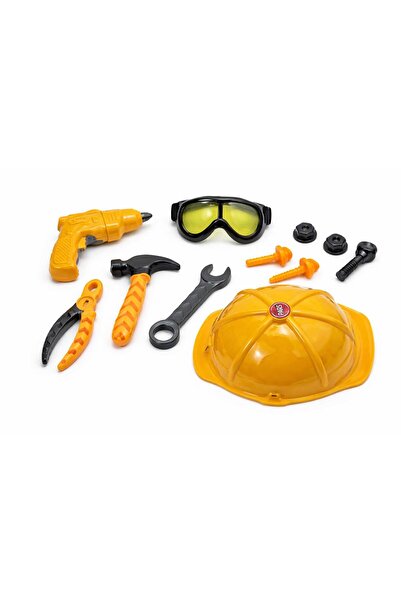 Akar Oyuncak Tamir Seti Marangoz Seti Kasklı, Gözlüklü, Matkaplı Çocuk Tamir ...