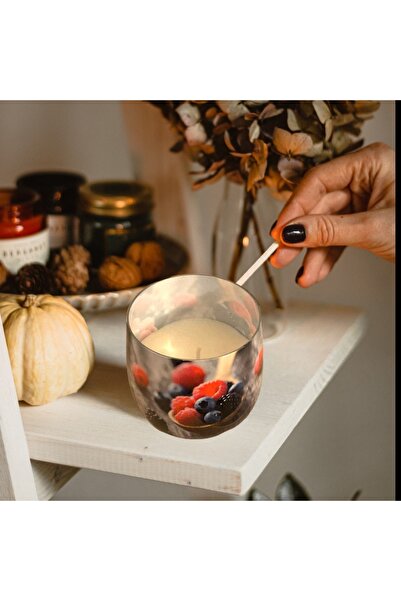 OEM Scented candle, berry aroma, glass jar, natural wax, diameter 7.9 cm, 100g