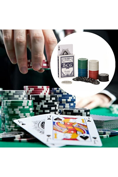 OEM Set carti Poker Texas, 80 de jetoane, 1 jeton dealer, carti poker, cutie ...