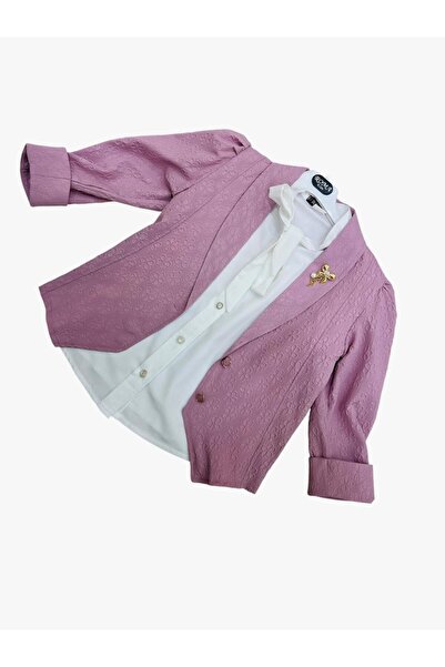 Rawai Roma Girls' formal suit: blazer and trousers in a textured fabric