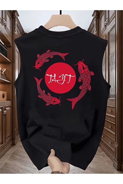 bellanova Silatrend Men's Black Original Printed Oversize Cut Cotton Crew Nec...