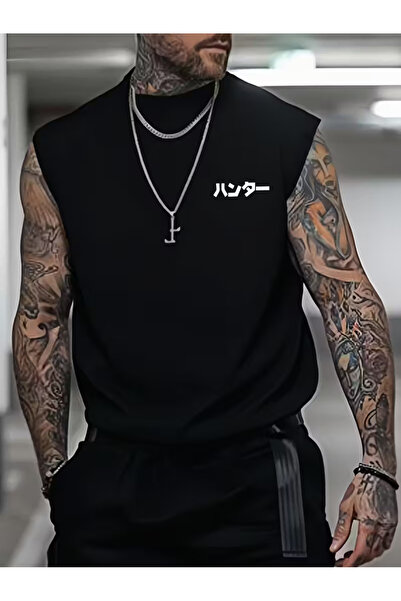 bellanova Silatrend Men's Black Original Printed Oversize Cut Cotton Crew Nec...