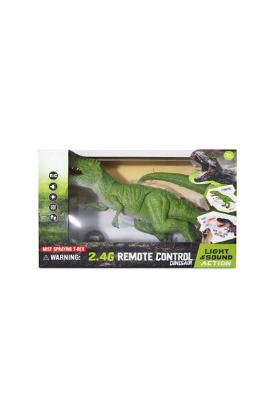 ZİVENTA Uzaktan Kumandalı Buhar Çıkaran Yeşil Dinozor T-Rex Işıklı Sesli Yürü...