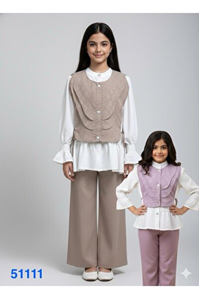 Rawai Roma Girls' three-piece occasion set with embroidered vest