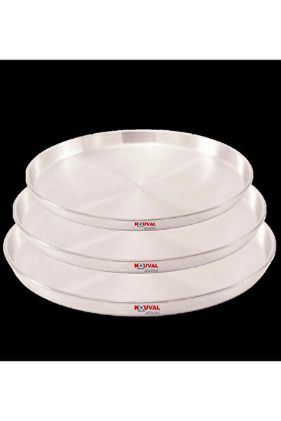 Noval Round baking pan set for bread, pizza, kunafa, and basbousa, 3 pieces, ...