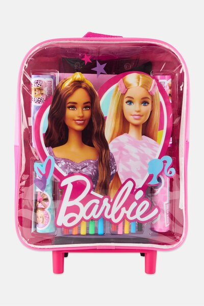 Barbie حقيبة أنشطة متنقلة بعجلات، لون وردي