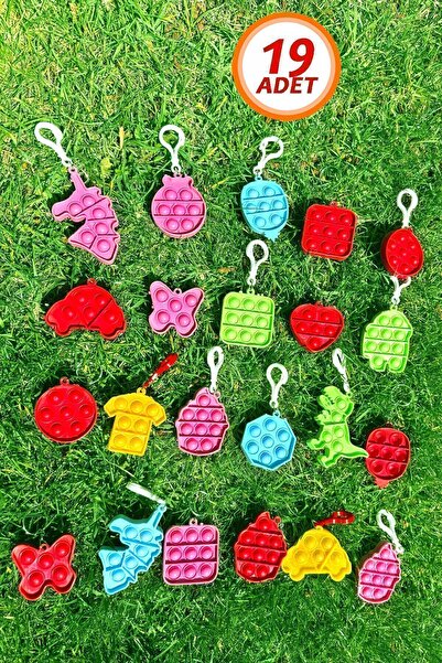Bundera 19'lu Popit Anahtarlık 19 Adet Hediyelik Popit Anahtarlık Doğum Günü ...