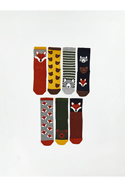 LC Waikiki Sparkling Choices Embroidered Boys' Socks 7-Piece from Shining Store