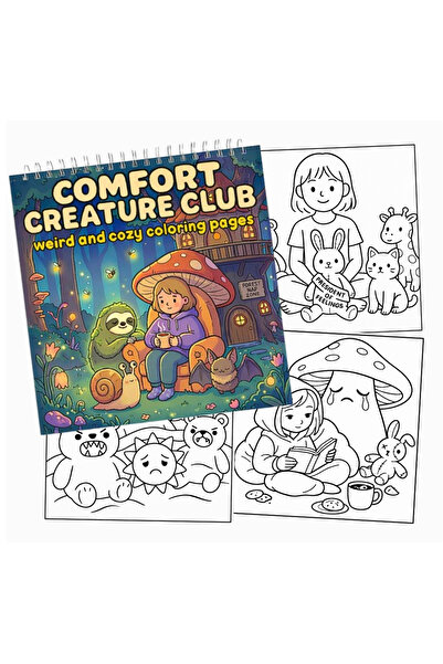 OBRO Антистресова книжка за оцветяване за възрастни – Comfort Creature Club, ...