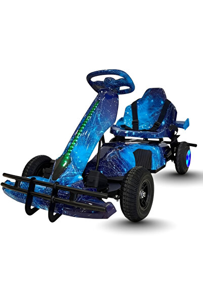 Generic Kids 36V Electric Go Kart - Blue Racing Edition with LED Lights, Peda...