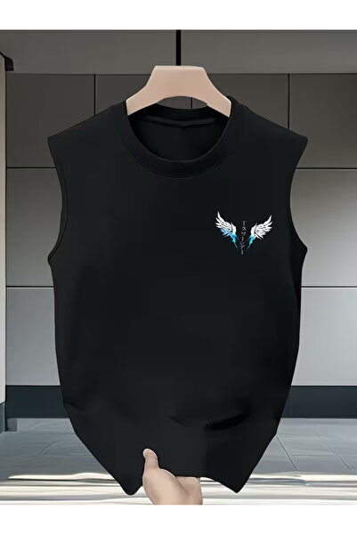 bellanova Silatrend Men's Black Original Printed Oversize Cut Cotton Crew Nec...