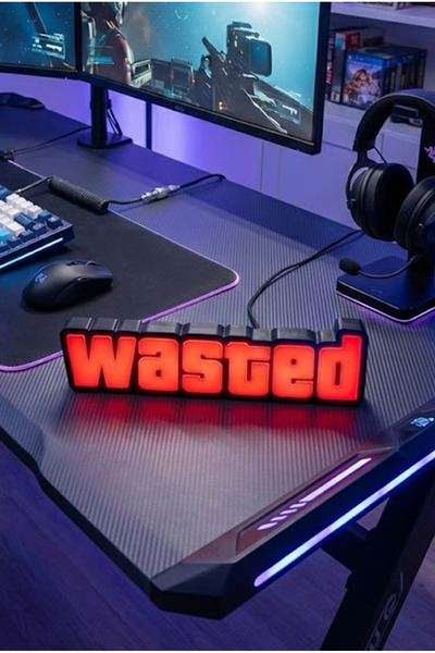 Shaddshop Gta Wasted Ledli Dekoratif Tablo (ADAPTÖR DAHİL)