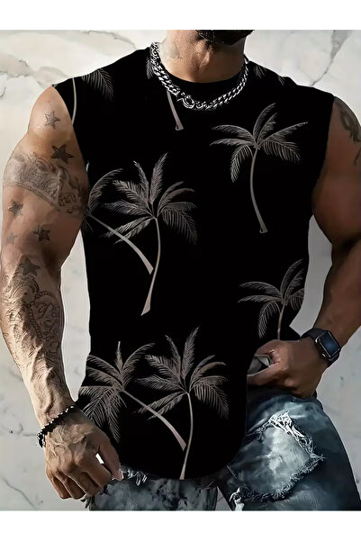 bellanova Silatrend Men's Black Original Printed Oversize Cut Cotton Crew Nec...