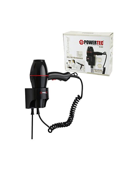 Go İthalat Hotel Type Hair Dryer with Hanger Wall Mounted 2500W Spa - Fitness...