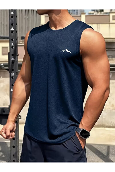 CLASSY.MODA Men's Streetwear Style Original Lettered Black Cotton Tank Top Cl...