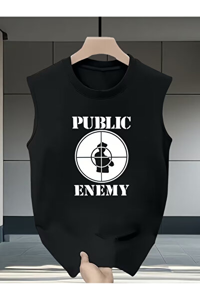 bellanova Silatrend Men's Black Original Printed Oversize Cut Cotton Crew Nec...