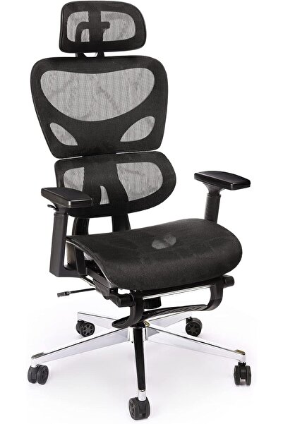 ALTIS كرسي مكتب مريح مع مسند للقدمين | كرسي شبكي بظهر مرتفع مع مساند ذراعين و...