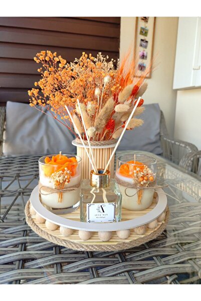 ozbience Şık oda kokulu tepsili set, ferah ve hoş atmosfer sağlar