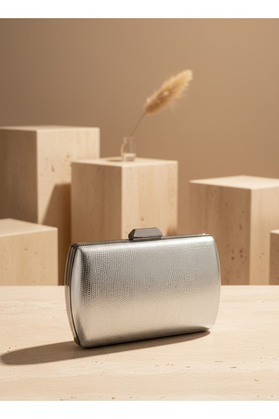 Biçanta Silver Color Snake Shell Pattern Chain Strap Women Evening Dress Bag ...