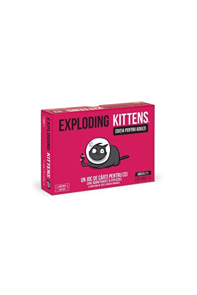 Cubic Fun Exploding Kittens board game for adults (Pink Edition), Romanian la...