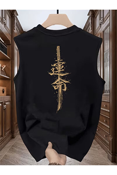 CLASSY.MODA ملابس رجالية على طراز ستريت وير، قميص بدون أكمام من القطن الأسود ...