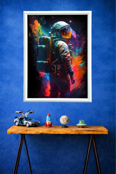 LUXRN Astronaut Universe Space Themed Modern Art Framed Wall Painting Series