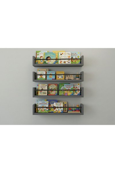 EGN WOODS 70X4 Anthracite Mdf Baby Room Organizer Children's Room Montessori ...