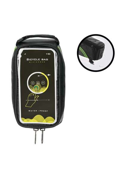 OEM Mobile Phone Bag for Bicycle Black Gray 10x20x10cm