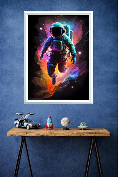 LUXRN Astronaut Universe Space Themed Modern Art Framed Wall Painting Series