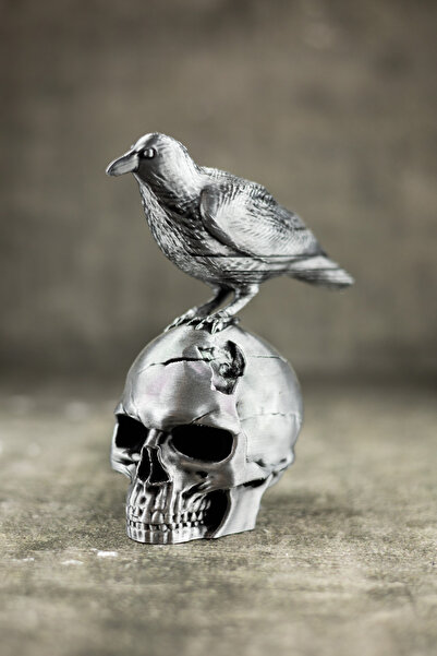 domini Kuru Kafa / Karga Dekoratif Figür / Büst 17 cm