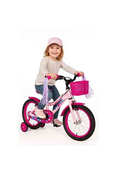 OEM Decorative Fuchsia Handlebar Grips with Colorful Ribbons for Bicycles - 2pcs