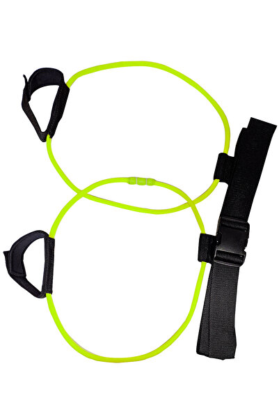 Helia Studio مجموعة مقاومة صفراء اللون مقاس 6x9x1000 مم مع حزام خصر - حزام مق...