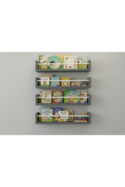 EGN WOODS 70X4 Anthracite Mdf Baby Room Organizer Children's Room Montessori ...