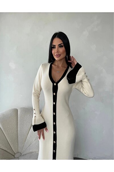 Abalı Yeni sezon kışlık üzün elbise