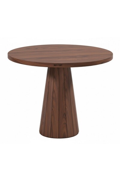 Masifart Port 80 cm Kayın Dar Line Yuvarlak Yemek Masası
