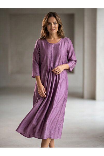 OEM Rochie cu fronseuri din bumbac satinat