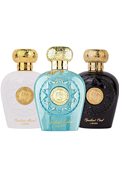 lattafa Opulent Pack – Opulent Oud, Opulent Musk & Opulent Dubai, 3 x 100 ml