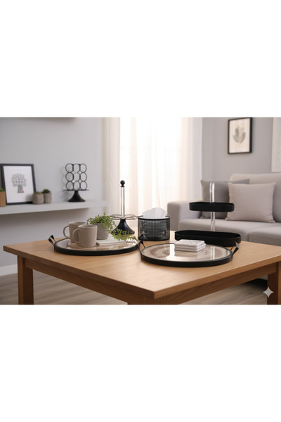 Generic Serving tray set with tissue box