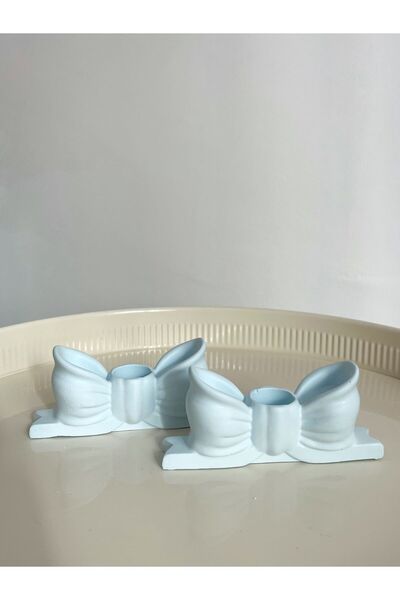 Ceribo Co. 2’li Kelebek Şamdanlık – Dekoratif Mavi Mumluk Seti | Modern & Şık...