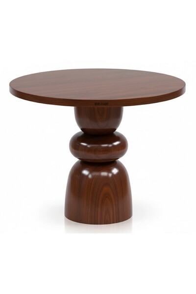 Masifart Anglica 80 cm Lotus Yuvarlak Yemek Masası