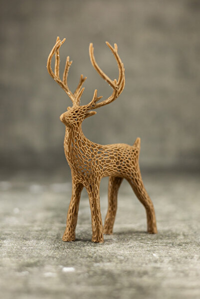 domini Ren Geyiği - Yılbaşı Dekoratif Büst/Biblo 17 cm