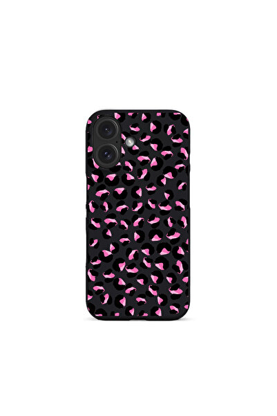 KaffCase حافظة آيفون 16 بتصميم نمط الفهد باللون الوردي