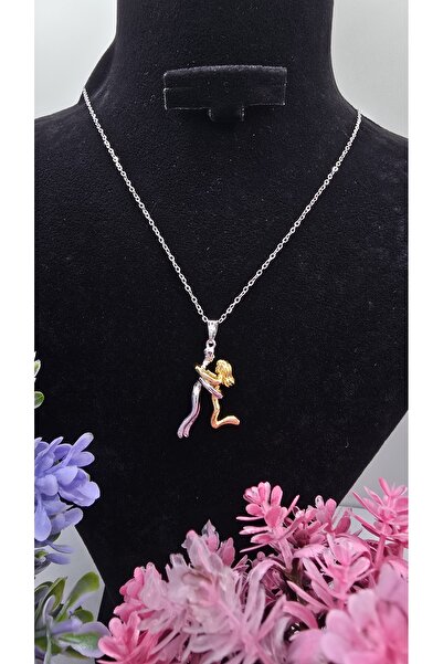 ahsenaksesuar2025 Birbirine Sarılan Çift Figürlü Gümüş Altın Renk Çelik Karar...