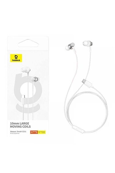 Baseus سماعات أذن سلكية من النوع C - أبيض
