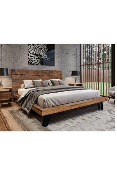 Masifart Kırlangıç Ahşap Karyola Klasik Çift Kişilik Masif Yatak Başlığı