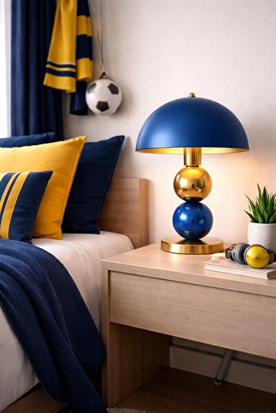 VEYRA Minimalist Küre Gövdeli Metal Masa Lambası – Canlı Renk Seçenekleriyle