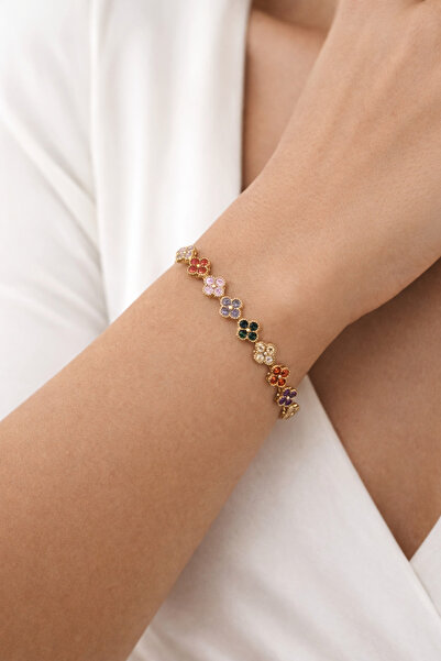 FASHİON JEWELRY Renkli Van Cleef Bileklik