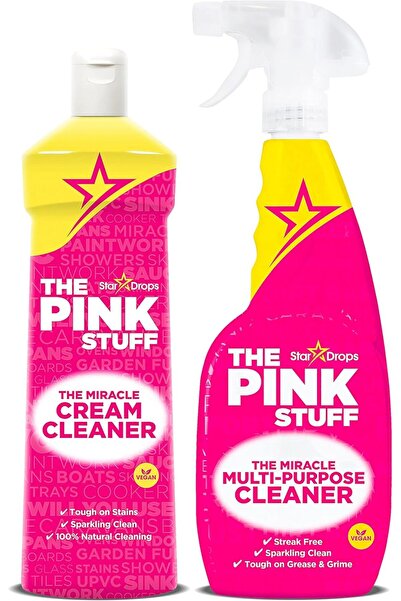 Stardrops مجموعة التنظيف المعجزة من ذا بينك ستاف: بخاخ متعدد الأغراض 750 مل +...